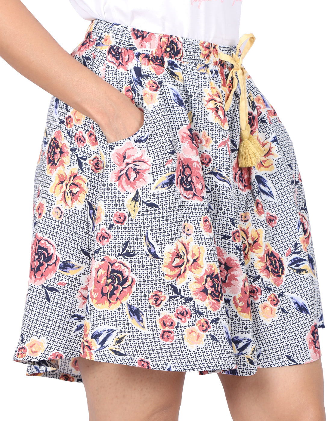 Culotte Shorts for Women-Picnic Floral