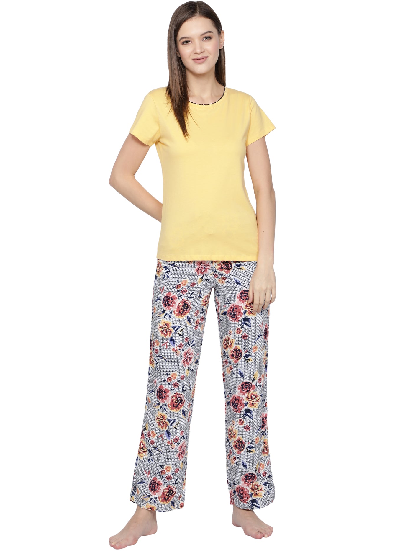Pyjama Set for Women-Picnic Floral Print