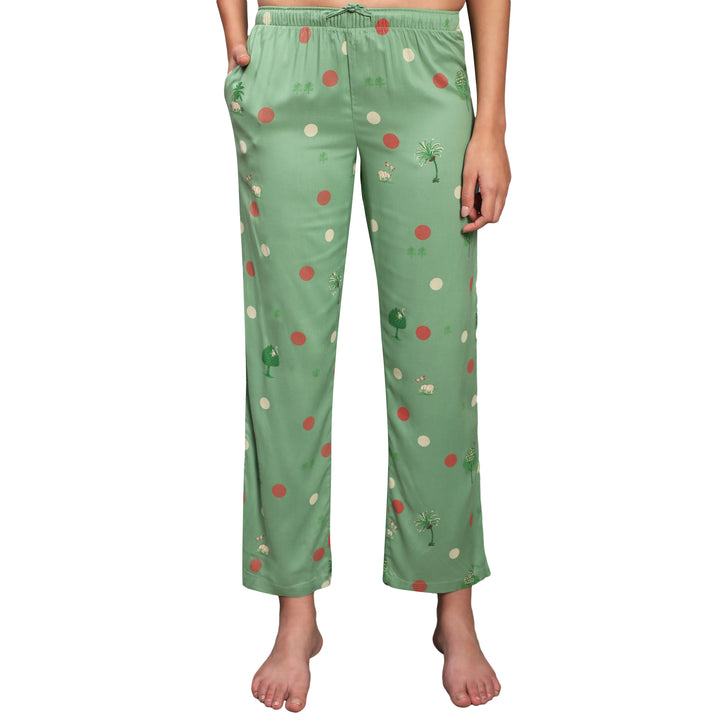 Nightwear Set - Green Pop Up Animal