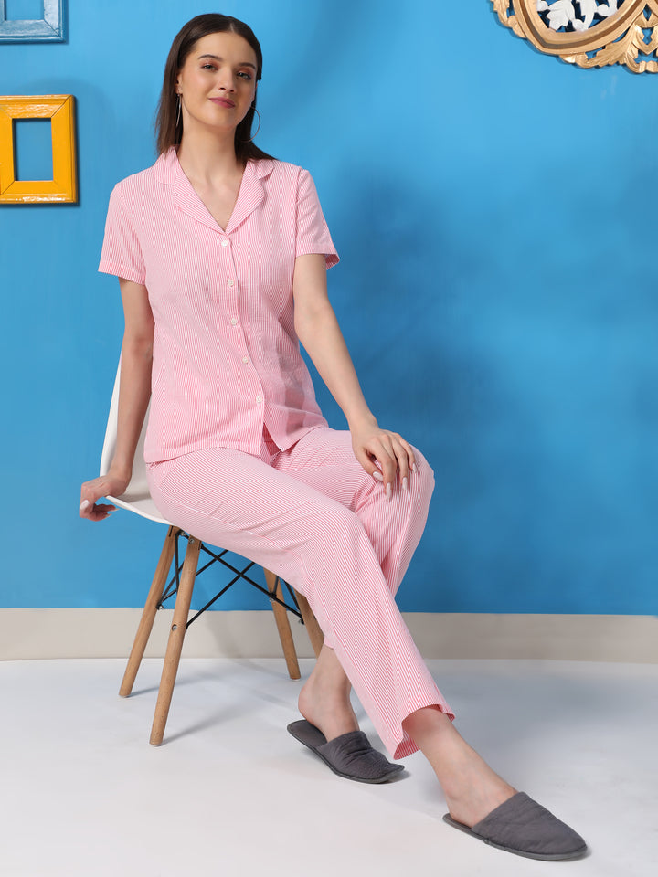 Nightwear Set - Red Stripes