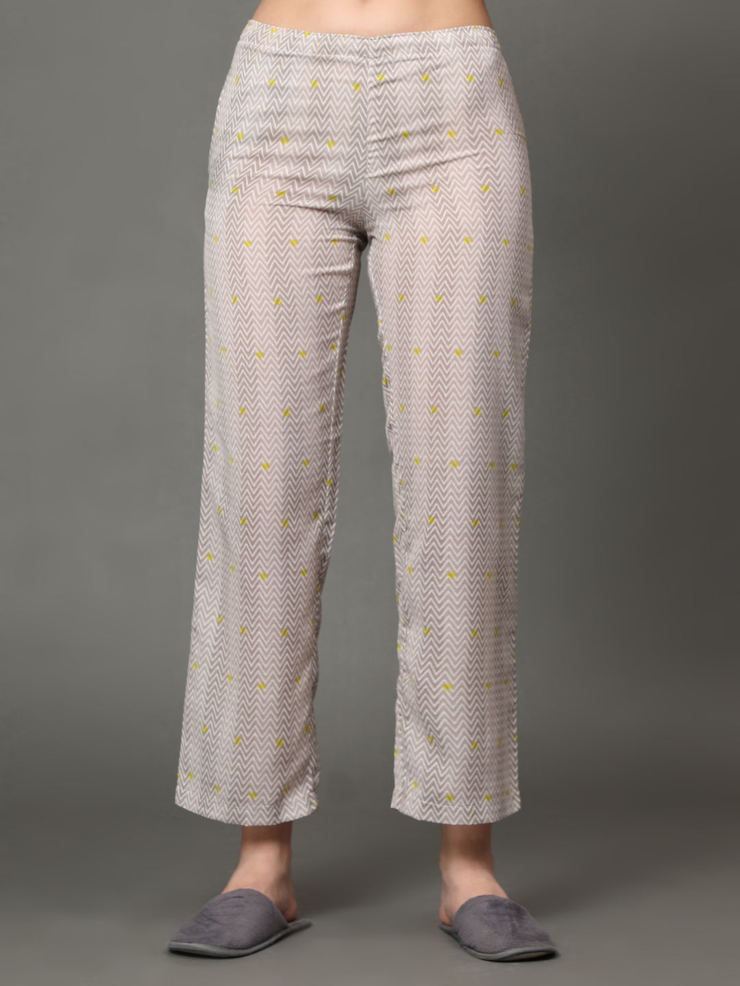 Nightwear Set - Grey Chevron Print