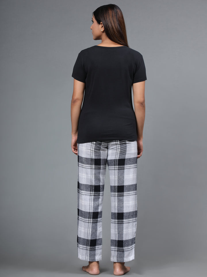 Nightwear Set - Black Cat Print