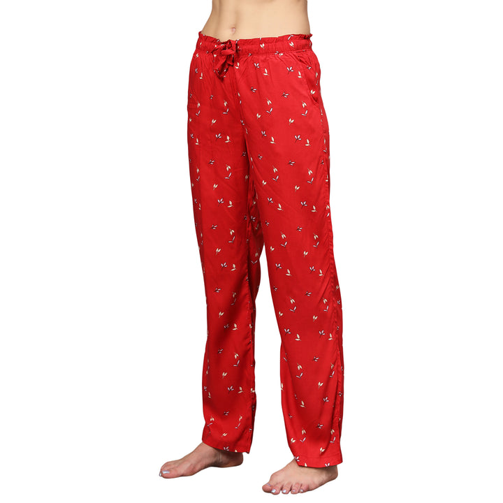 Nightwear Set - Cream Embroidered Floral Print