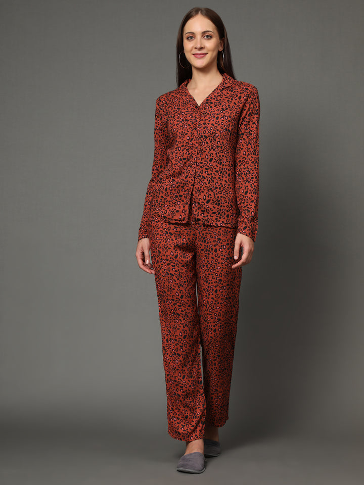 Nightwear Set - Cheetah Print