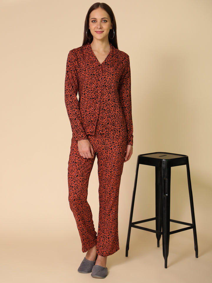 Nightwear Set - Cheetah Print