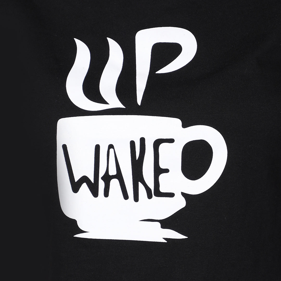 Nightwear Set - Black Wake Up Print