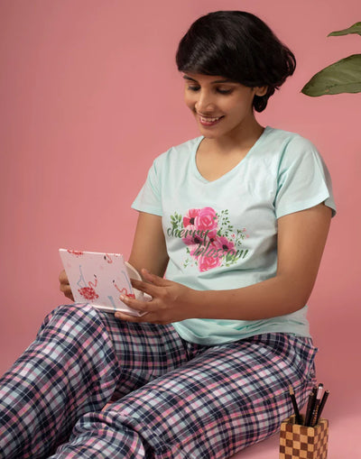 Pyjama Set for Women-Cherry Blossom