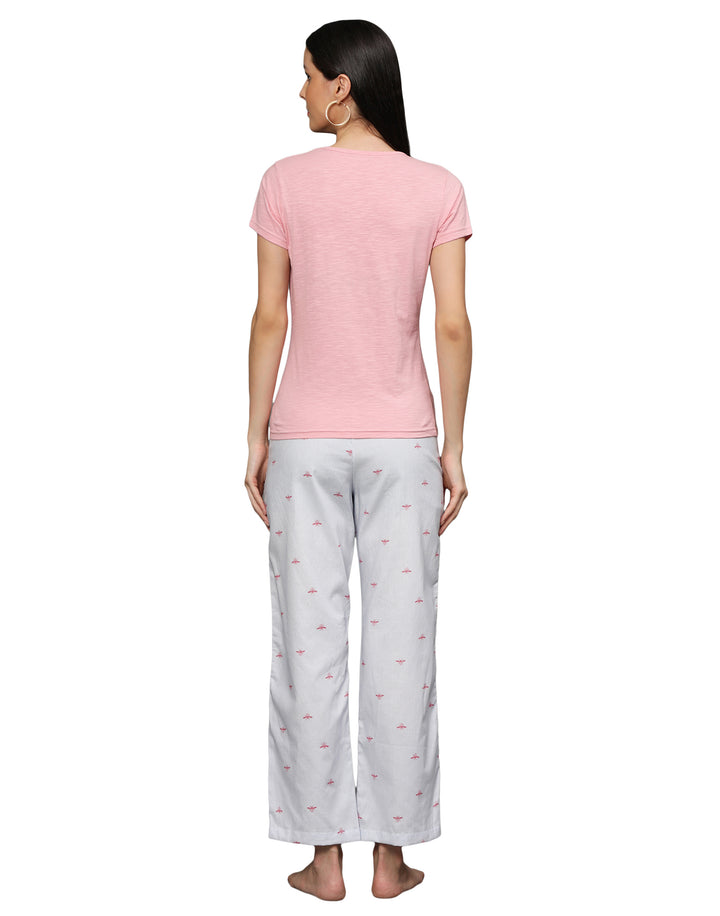 Nightwear Set - Pink Bee Print