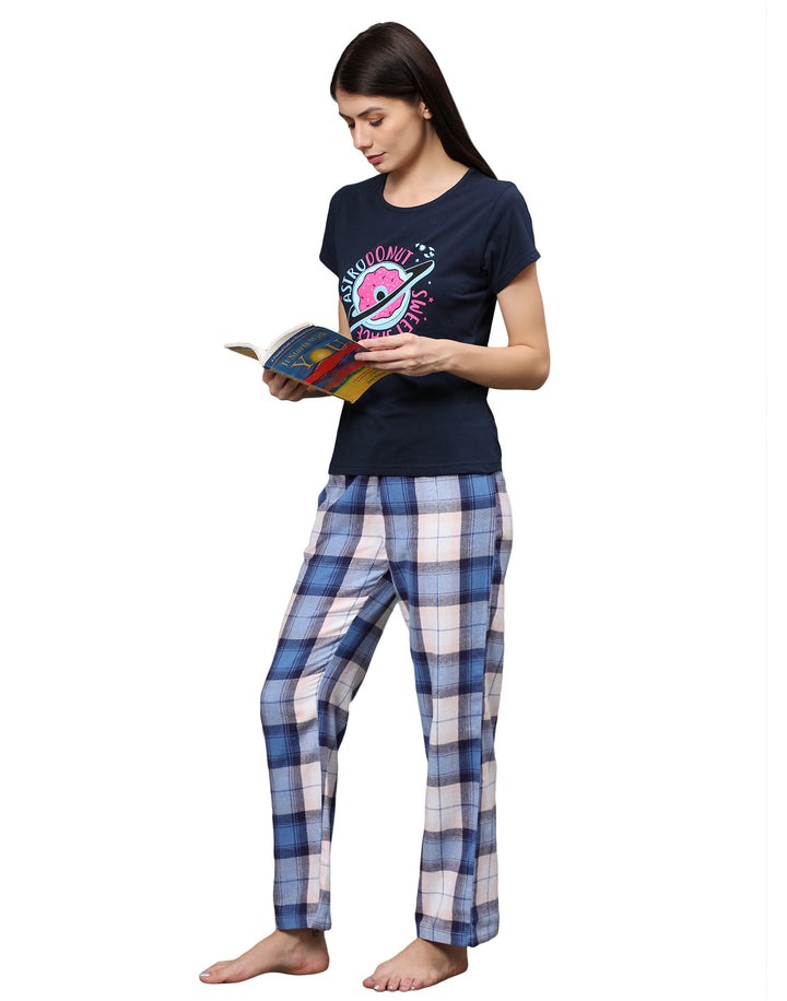 Nightwear Set - Blue Astrodonut Print
