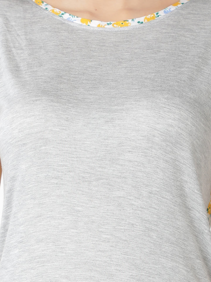 Nightwear Set - Yellow Floral Print