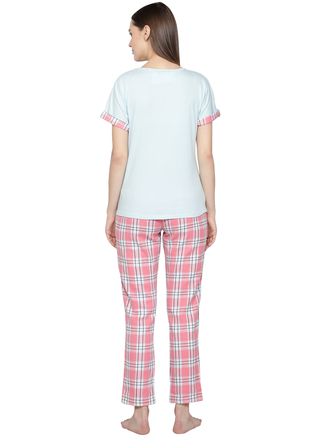 Nightwear Set -  Aqua Cuff Tee