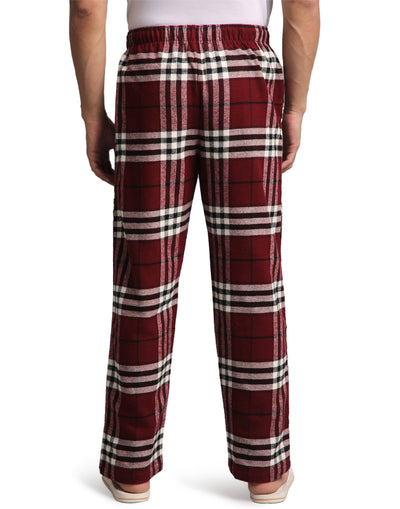 Lounge Pant for Men-Maroon Checks