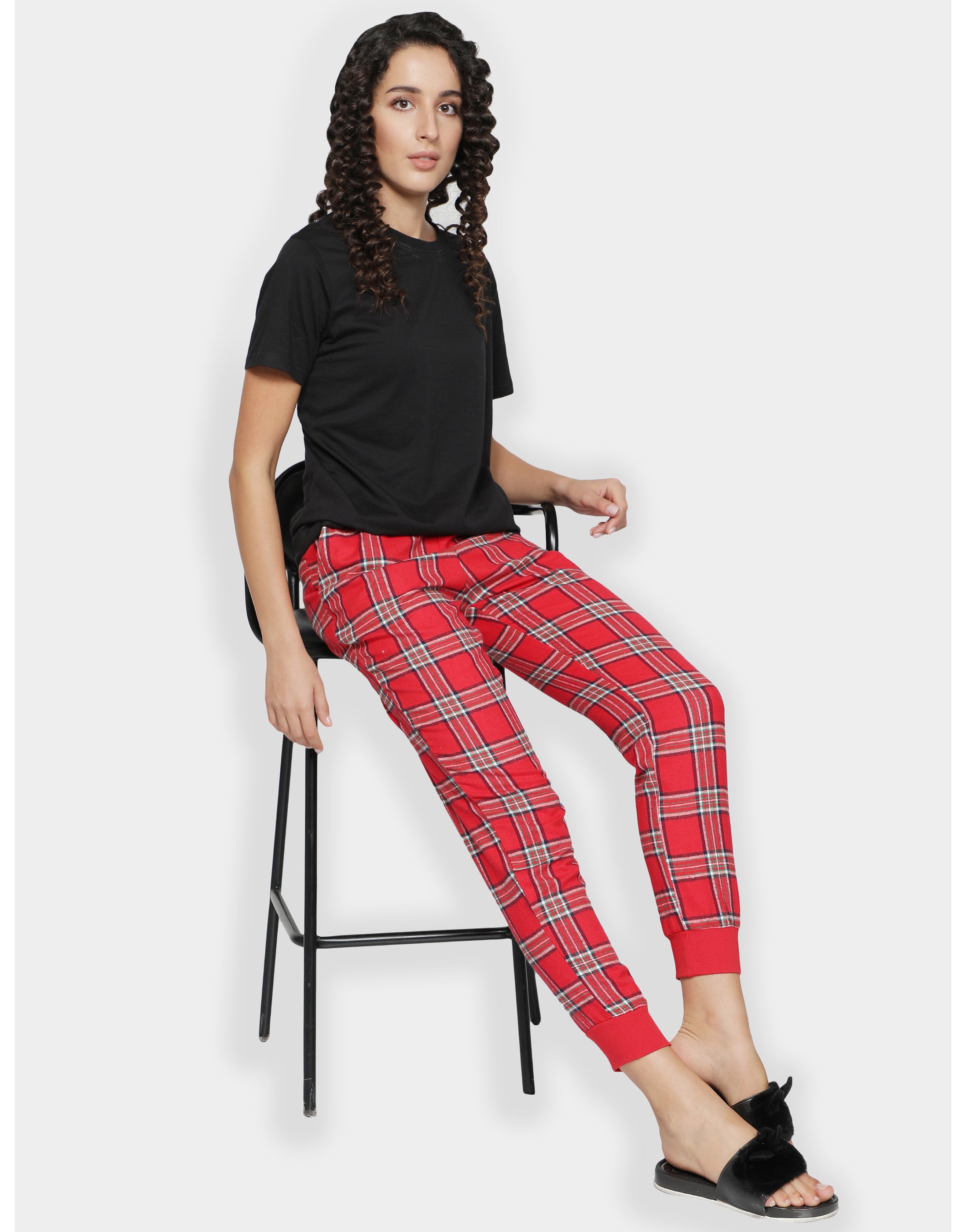 Canrulo Checkerboard Print Pants for Women High Waist Plaid Casual Trousers  Pants Pink L - Walmart.com