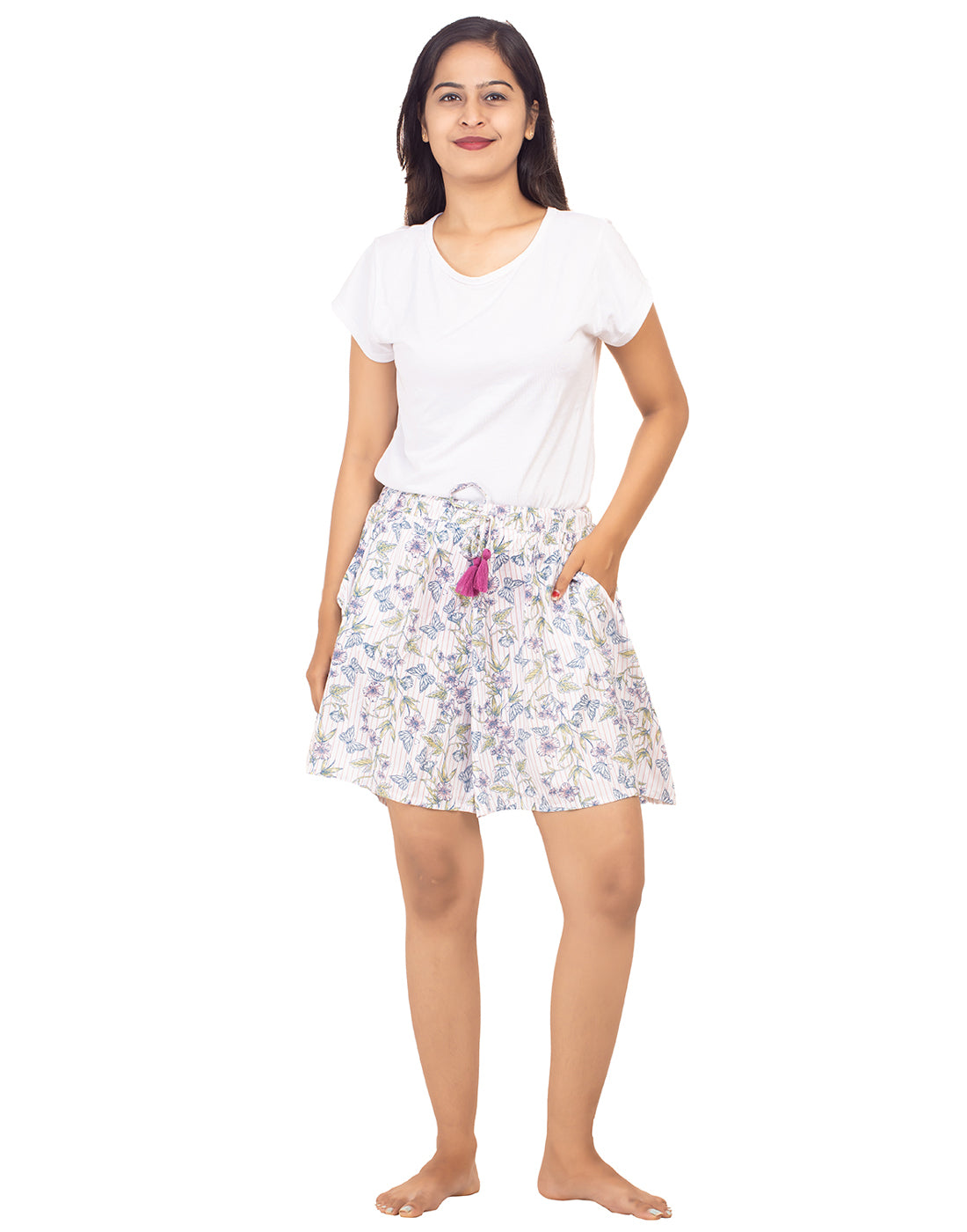 Culottes Shorts for Women-Butterflies