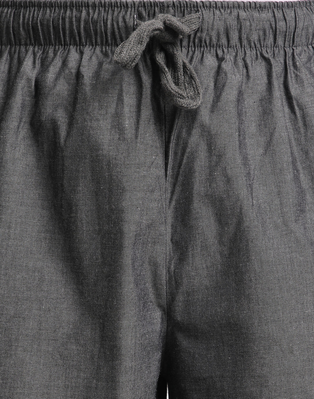 B STORIES Men's Cotton Casual Shorts with Elasticated Waistband & Drawstring- Charcoal Grey