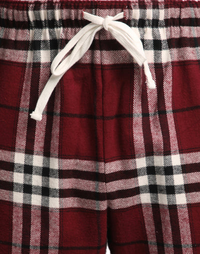 Lounge Pant for Men-Maroon Checks