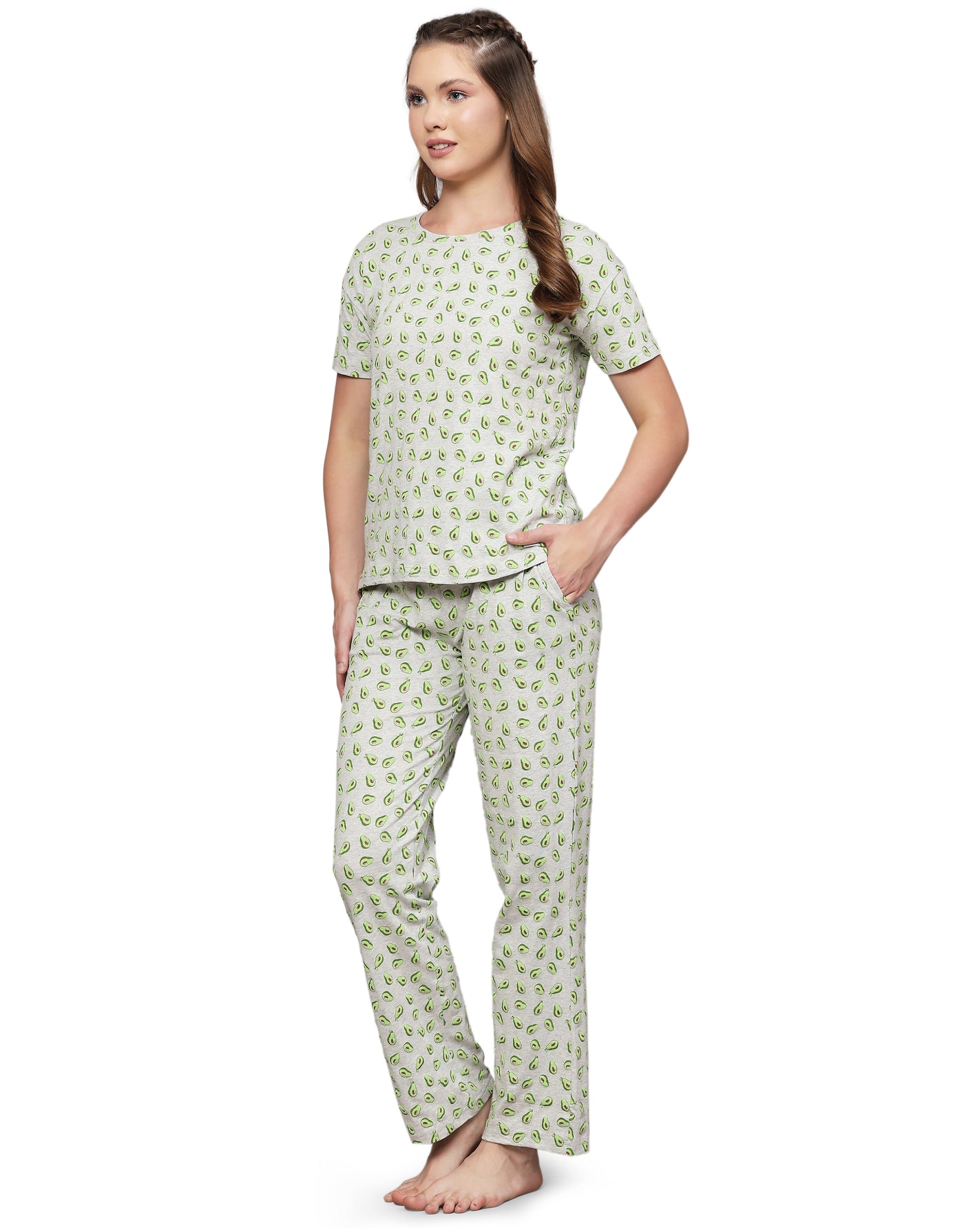 Pyjama Set for Women-Avocado Print