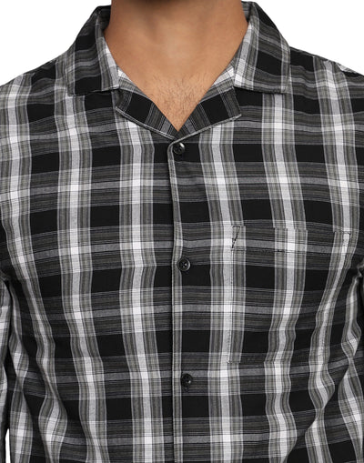 Pyjama Set for Men-Black Checks