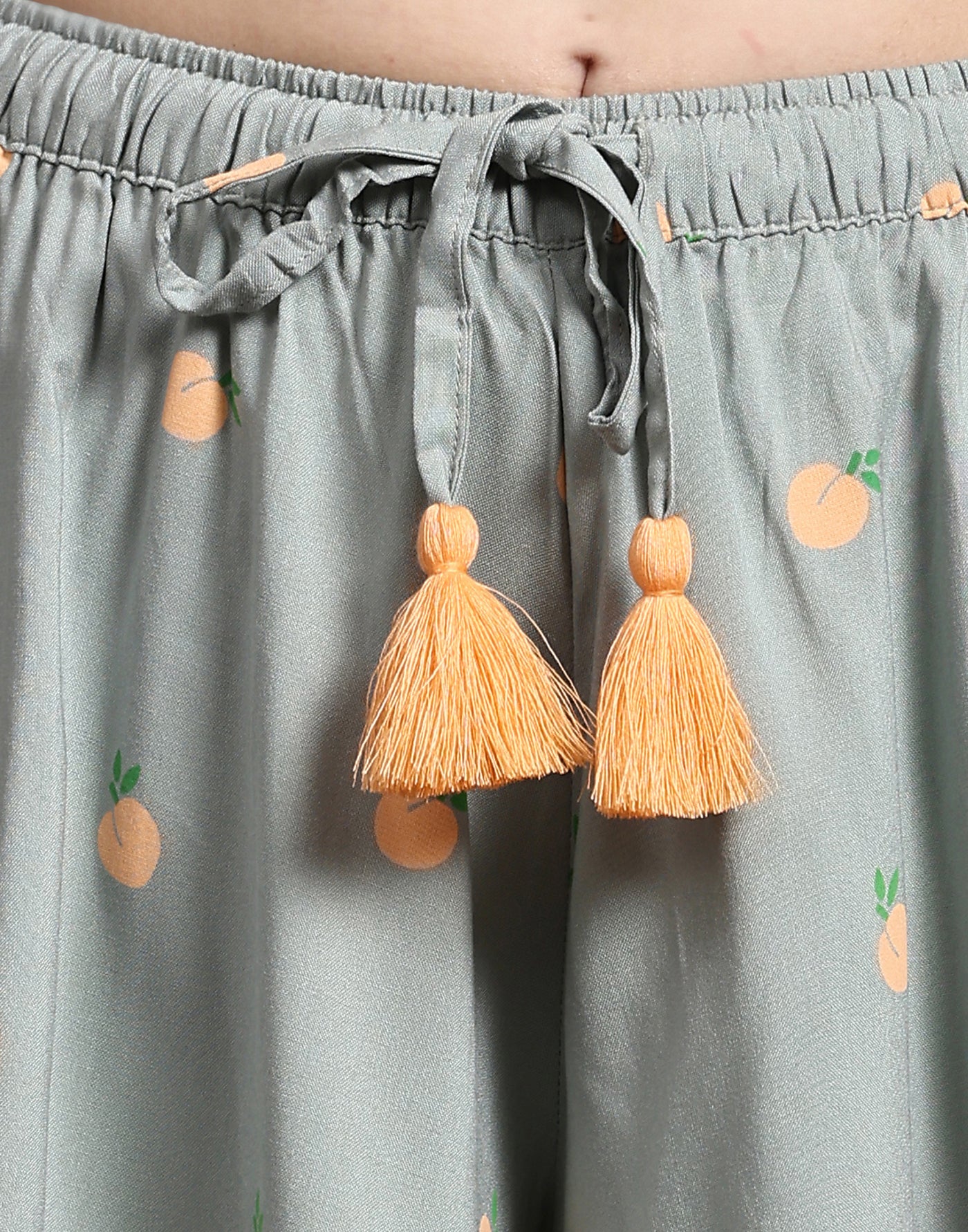 Culottes Shorts for Women-Grey Peach Art
