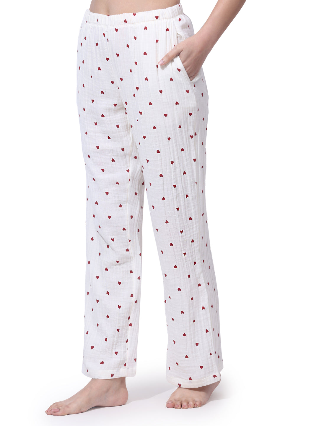 Women Cotton Night Suit - Half Sleeve Night Dress with Pockets