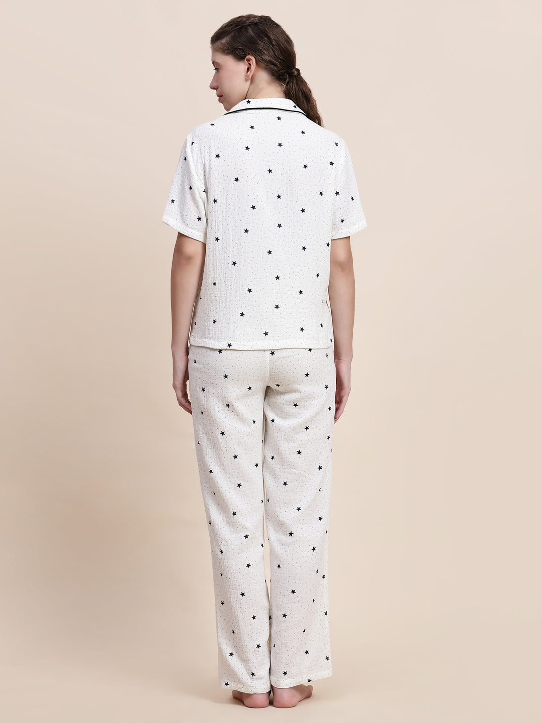 Nightwear Set - White Star Print