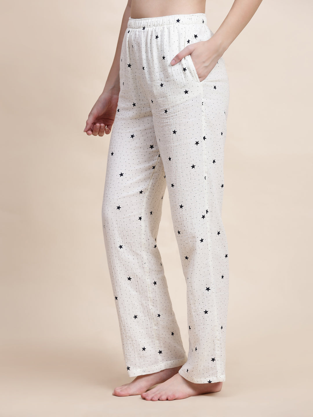 Nightwear Set - White Star Print