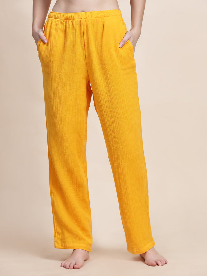 Nightwear Set - Yellow Solid color