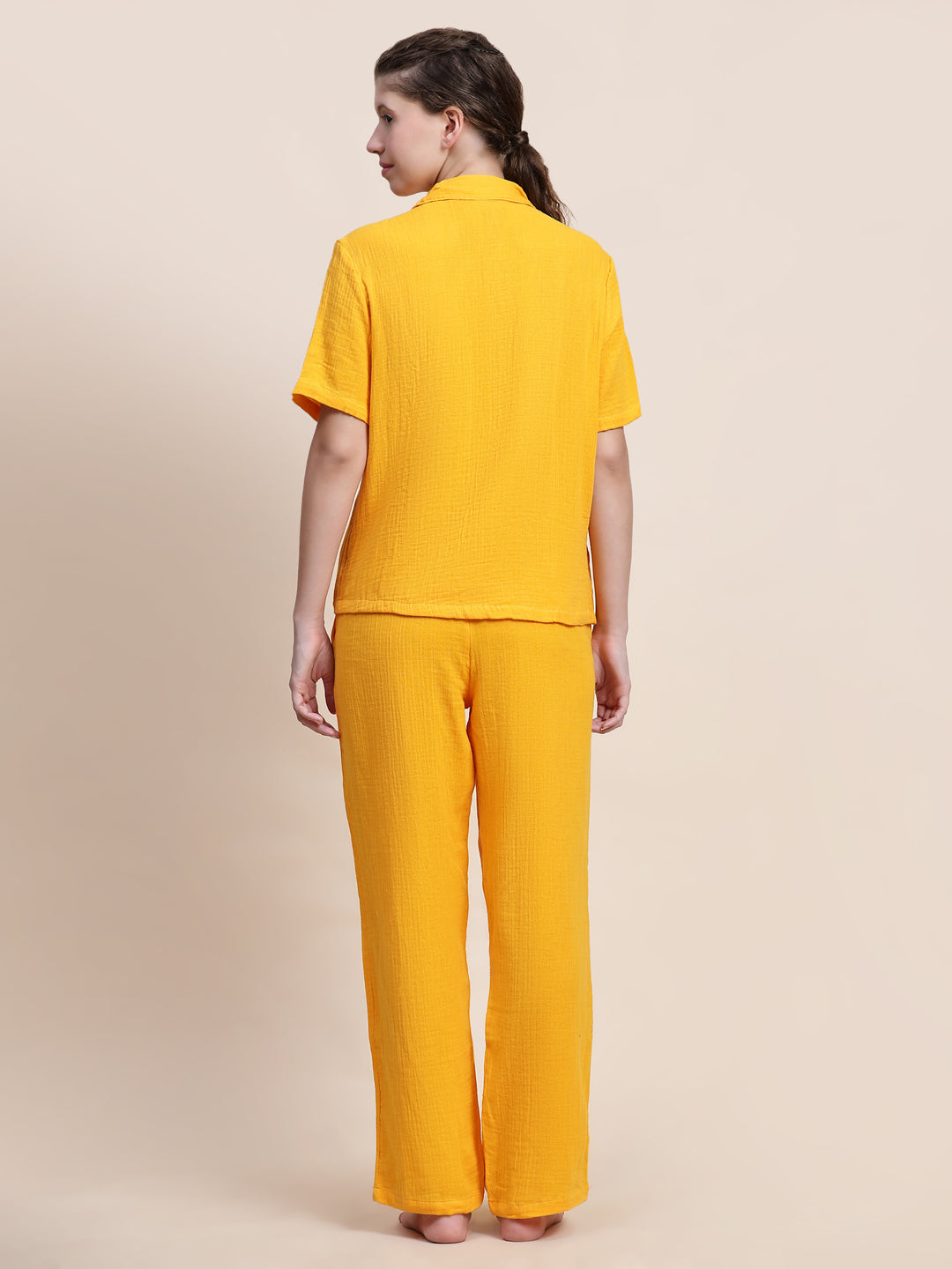 Nightwear Set - Yellow Solid color