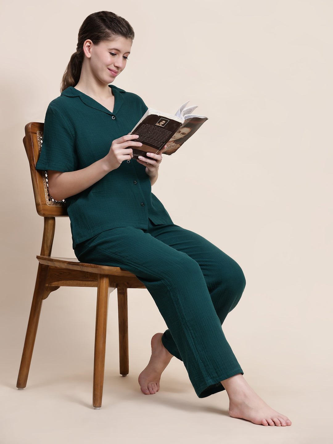 Nightwear Set - Green Solid