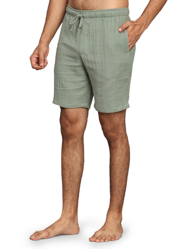 Co-ord Set for Men - Green Solid