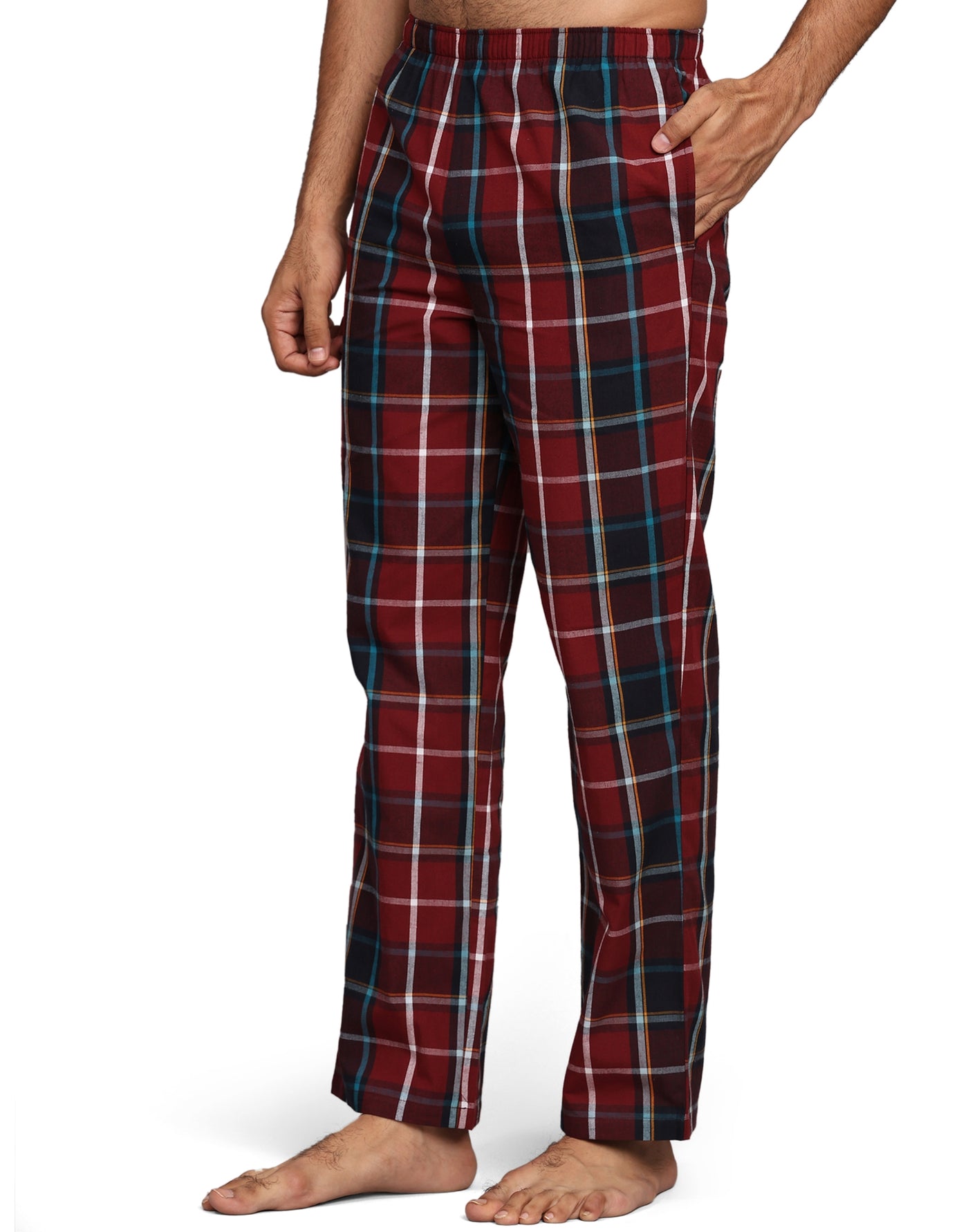 Pyjama Set for Men-Red Checks