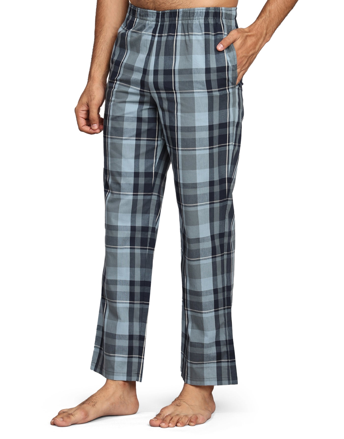 Pyjama Set for Men-Grey Checks