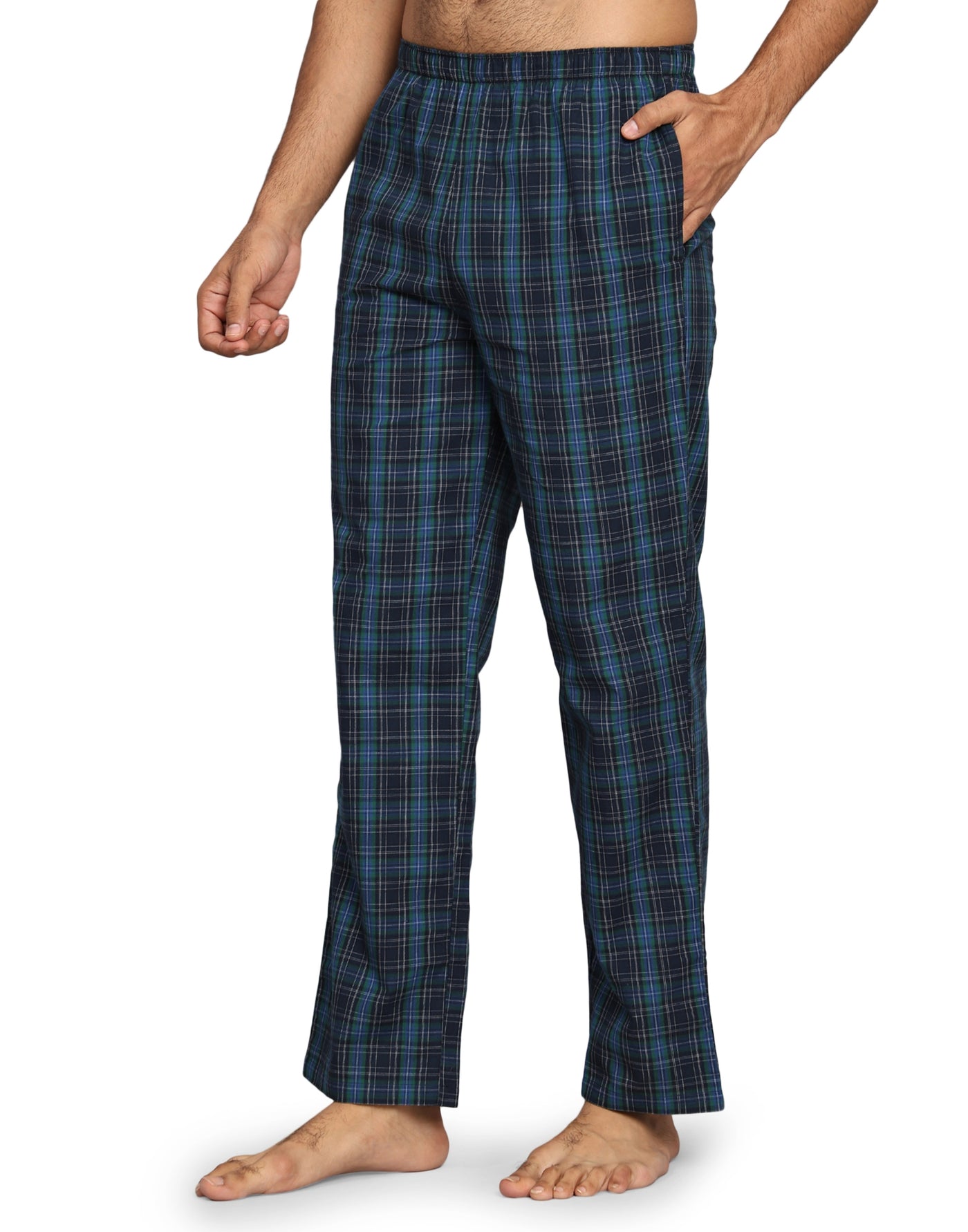 Pyjama Set for Men-Green Checks