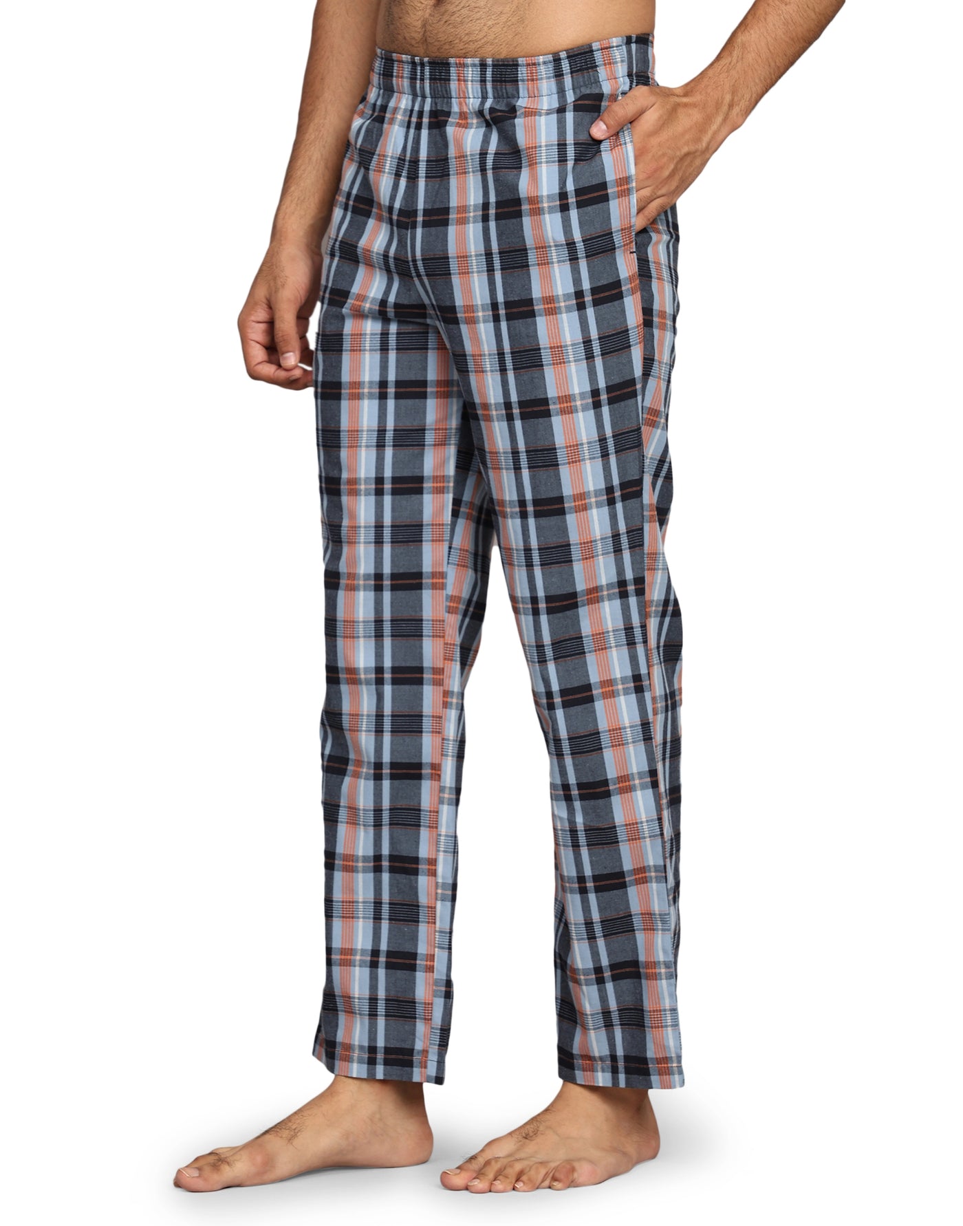 Pyjama Set for Men-Navy Checks