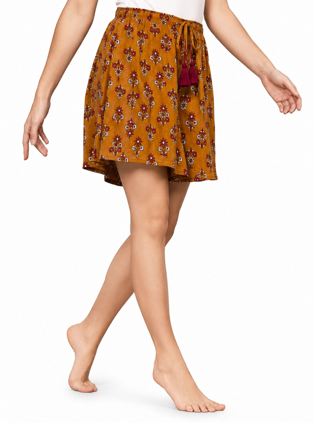 Viscose Culotte Shorts - Musted Yellow(S-XXL)