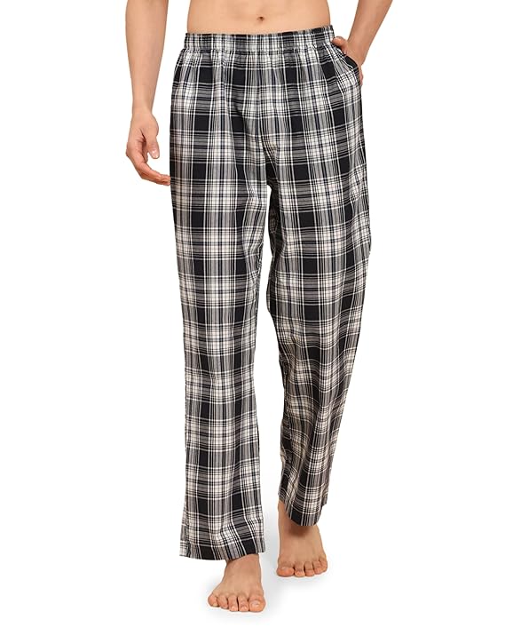 Cotton Nighwear for Men - Black Checks