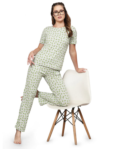 Pyjama Set for Women-Avocado Print