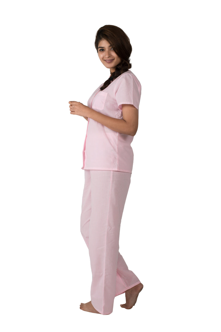 Nightwear Set -  Pink color Stripes