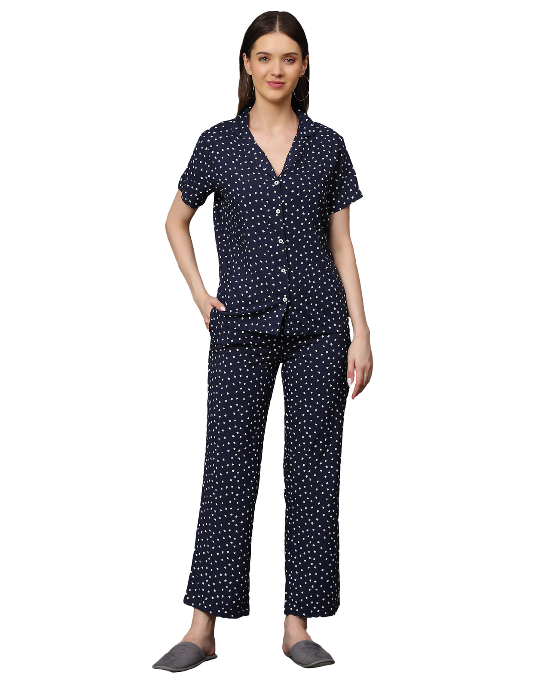 Nightwear Set - Navy Star Print