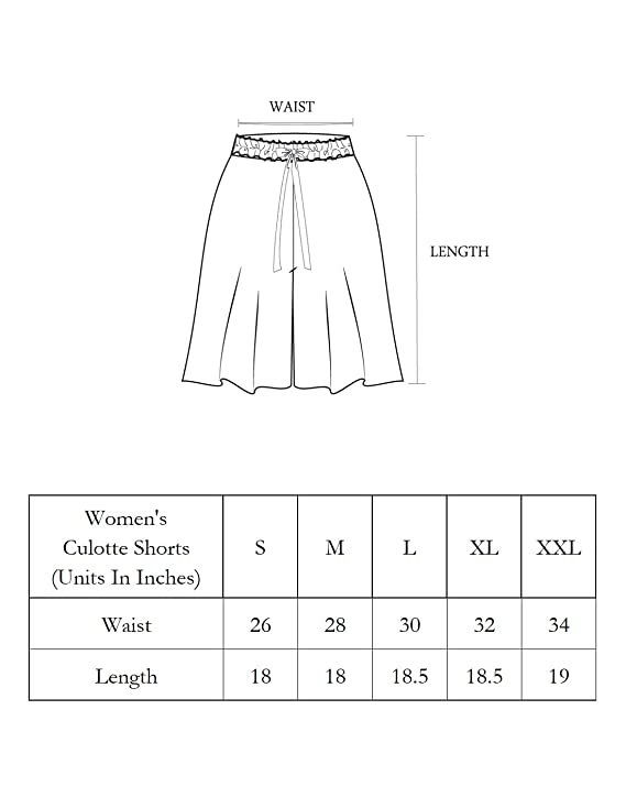Culotte Shorts for Women-Green Floral