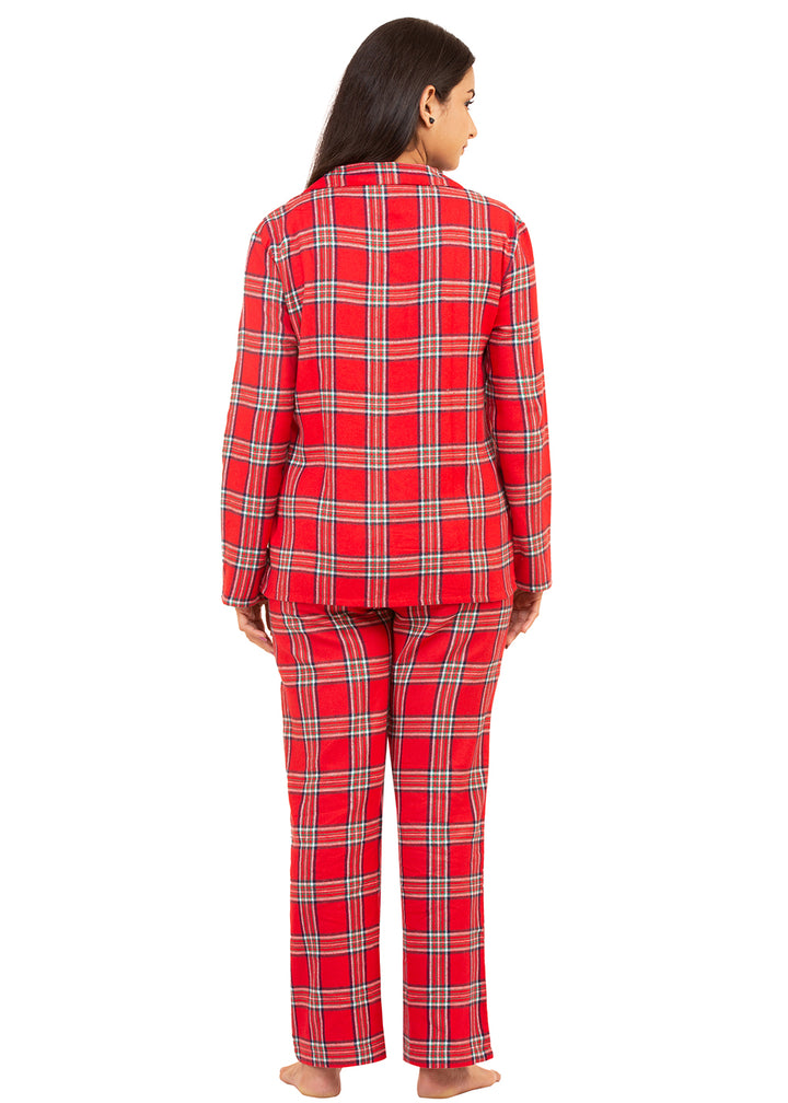 Nightwear Set - Red Checks Traditional