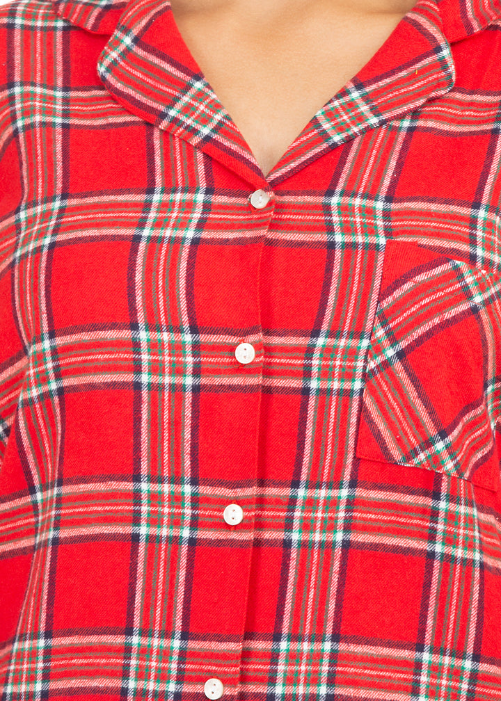 Nightwear Set - Red Checks Traditional