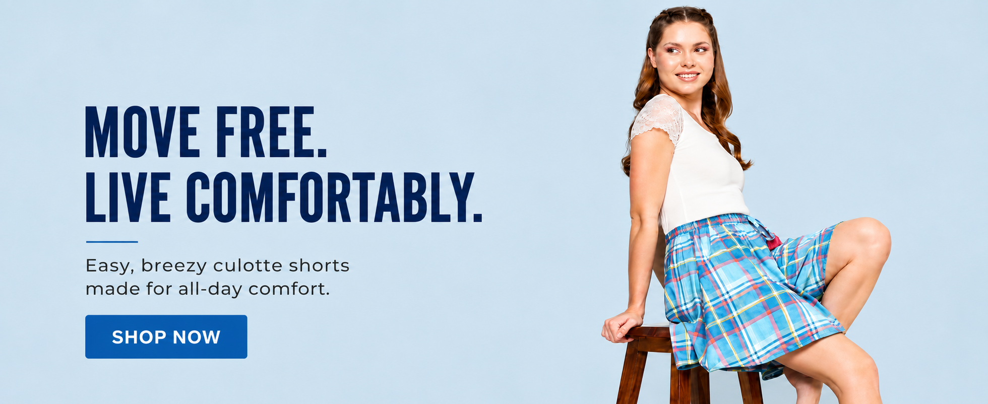 Bstories Women's Lounge Shorts Front View — Breathable Soft Fabric, Wide Elastic Waistband, Regular Fit