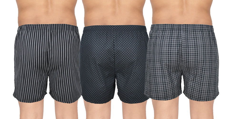Boxers for Men(Pack of 3) - Assorted Colors