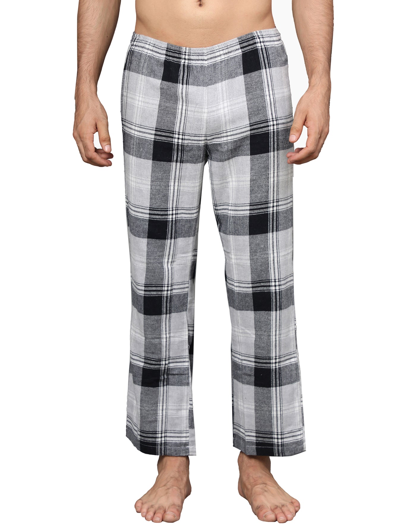 Pyjama Set for Men-Black & Grey Checked