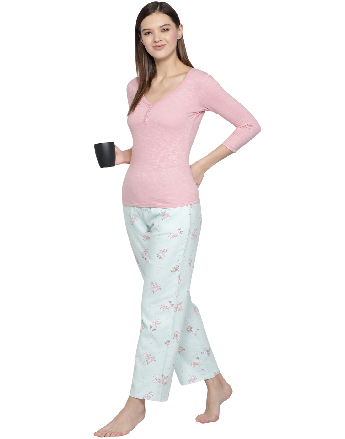 Pyjama Set for Women-Dancing Mouse Print