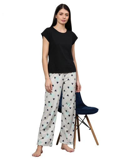 Lounge Pant for Women-Grey Mickey Mouse