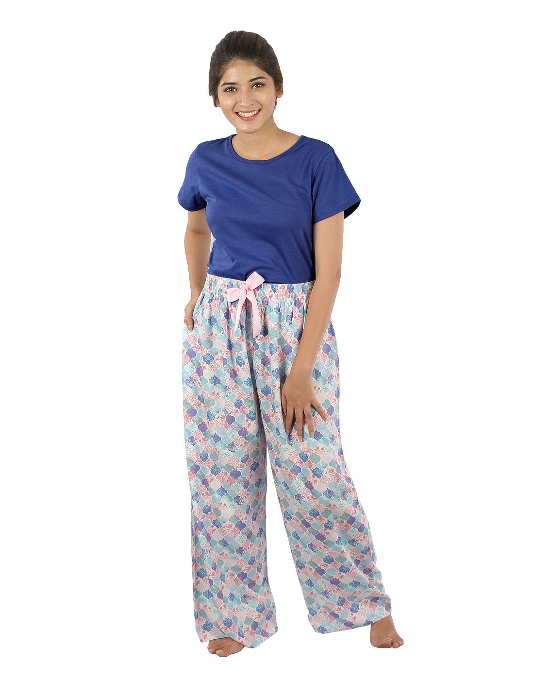 Pyjama Set for Women-Shell Palazzo