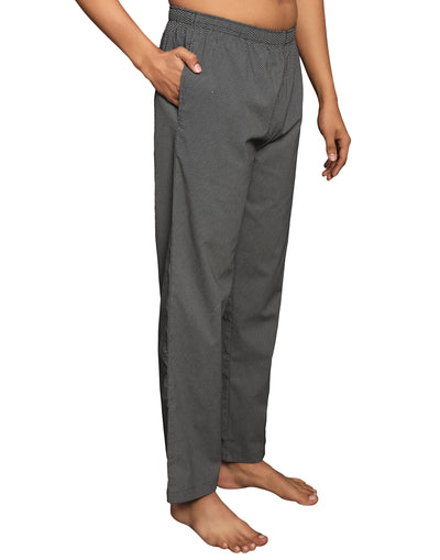 Pyjama Set for Men-Black Abstract Micro
