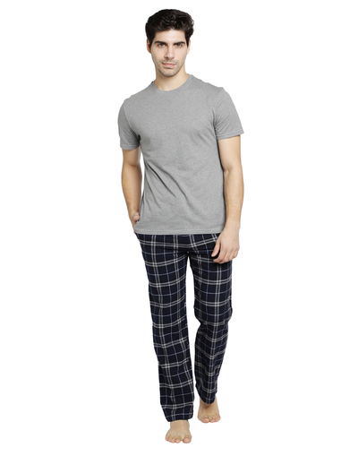 Pyjama Set for Mens-Navy Checks